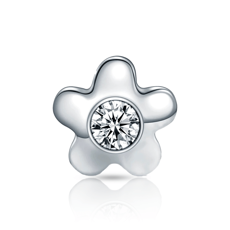 Star Fake Lip Piercing Silver