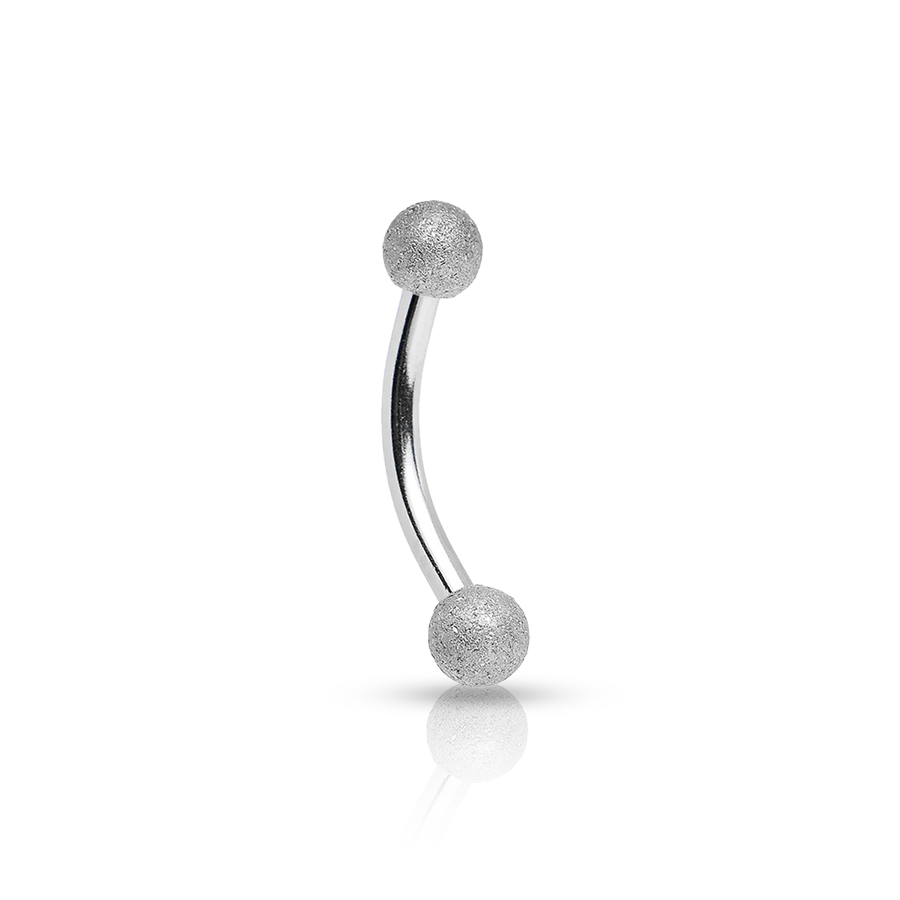 Dark Curved Snug Piercing Silver