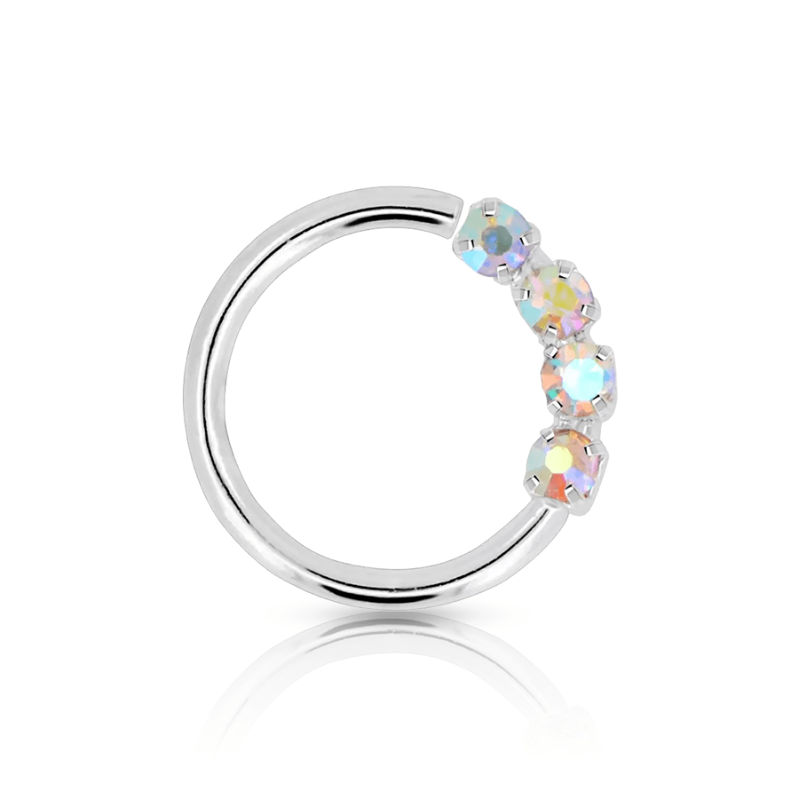 Strass Daith Piercing Silver