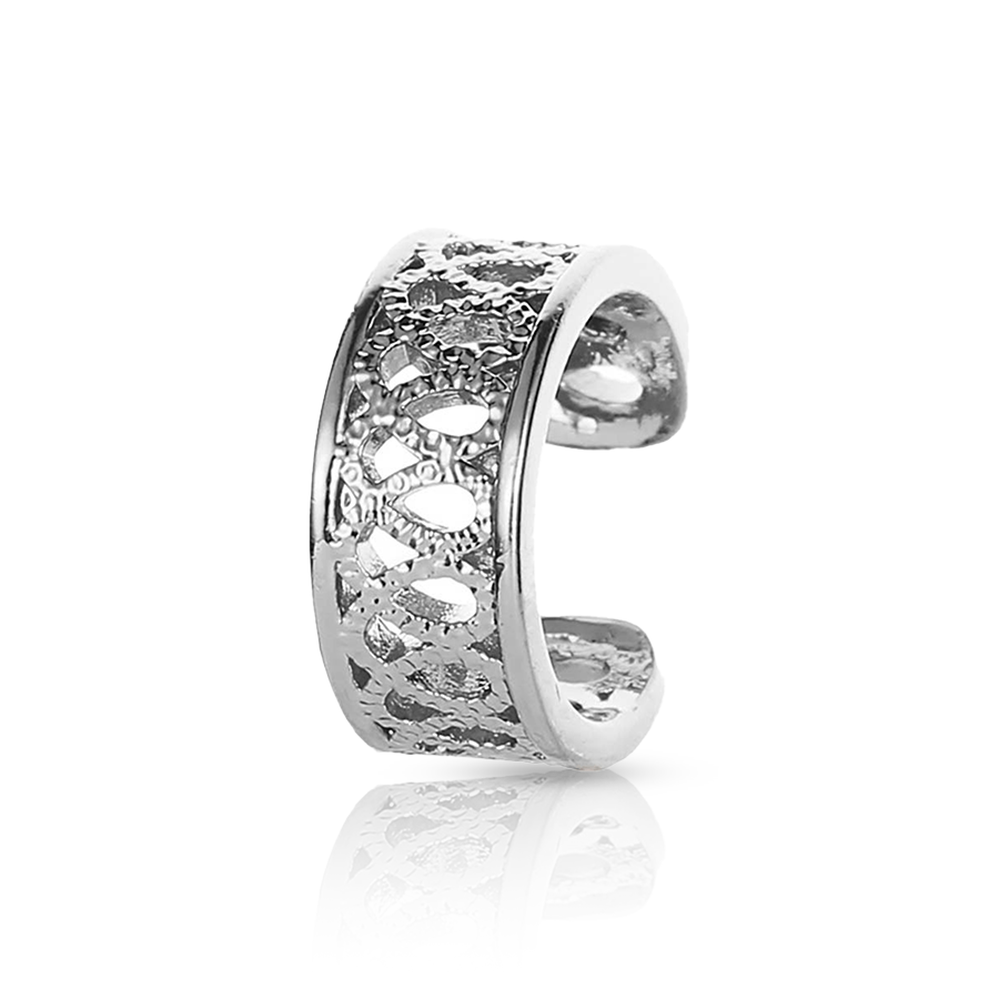 Strass Fake Helix Piercing Silver