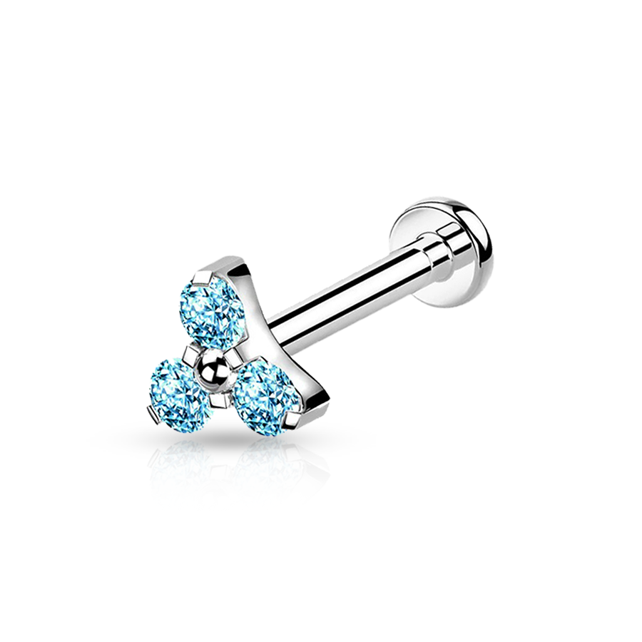 Strass Medusa Piercing Sky Blue 6mm