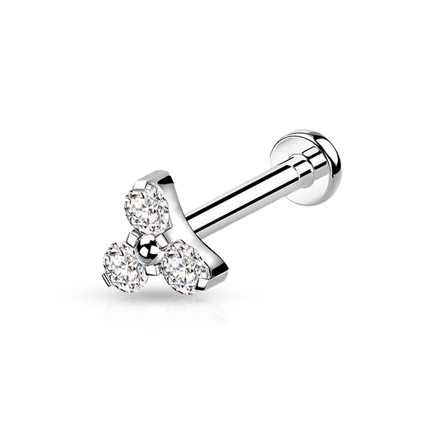 Strass Medusa Piercing White 6mm