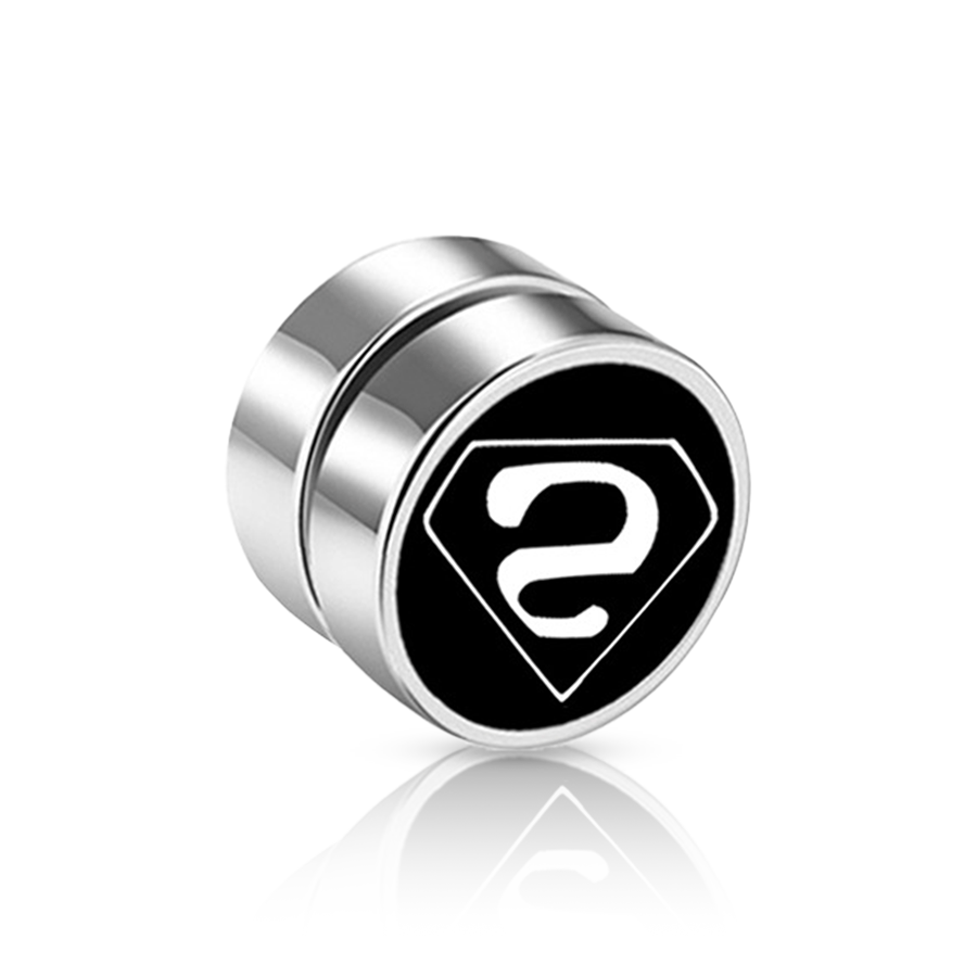 Superman Fake Ear Plug White Unique