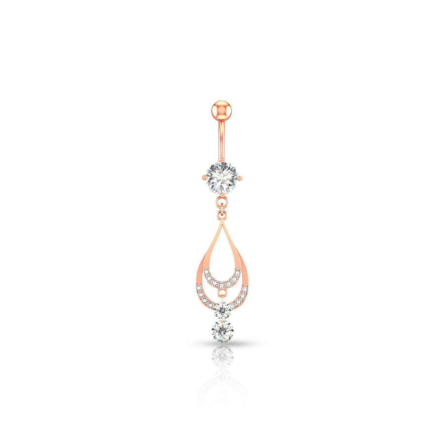 Swarovski® Diamond Navel Piercing Gold