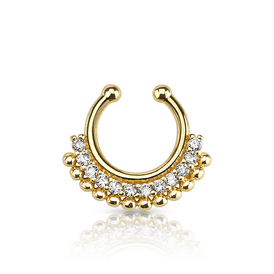 Swarovski® Diamonds Fake Nose Piercing Gold
