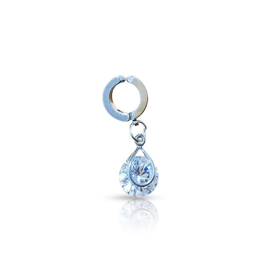 Swarovski® Fake Belly Button Piercing Silver