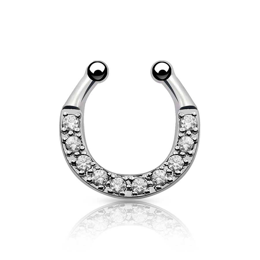 Swarovski® Fake Nose Piercing Silver