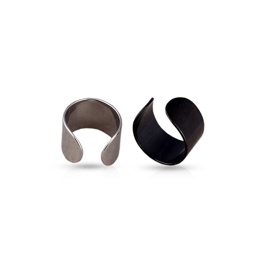 Thick Ring Fake Ear Piercing Silver