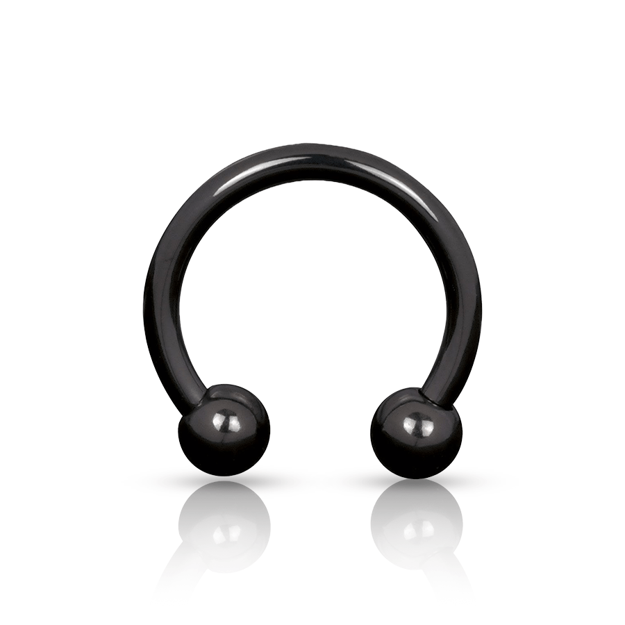 Titanium Smiley Piercing Black