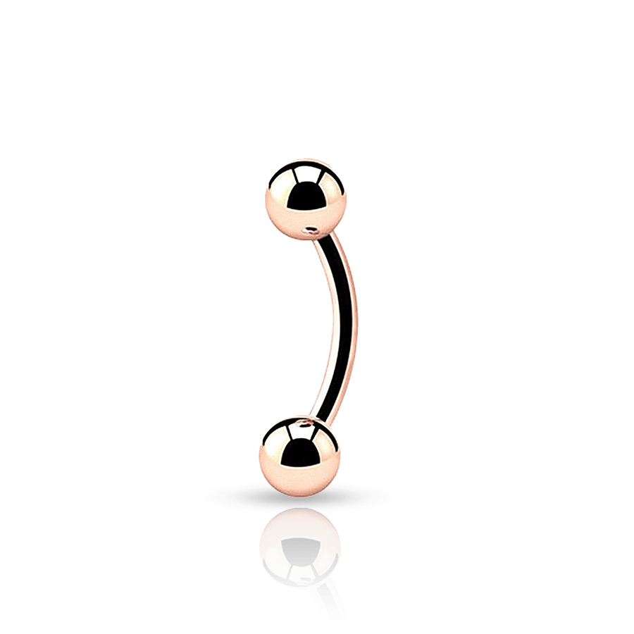 Titanium Eyebrow Piercing Rose Gold