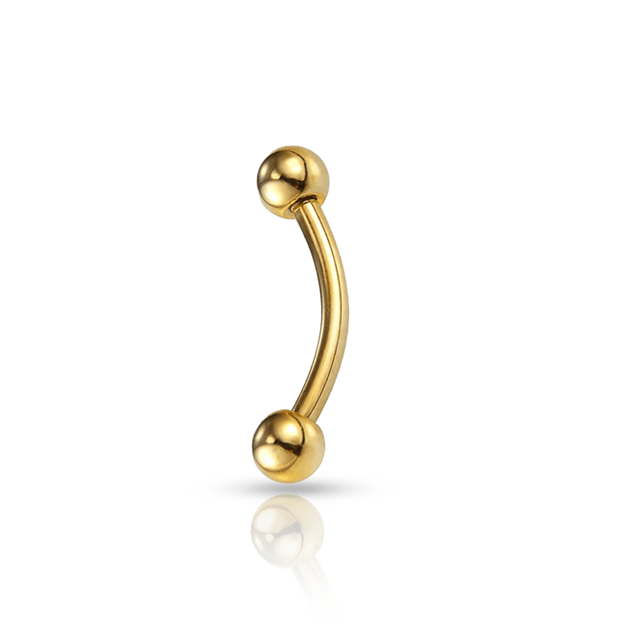 Titanium Eyebrow Piercing Gold