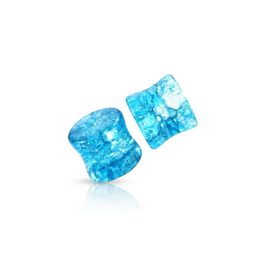 Transparent Ear Plug Sky Blue 18mm