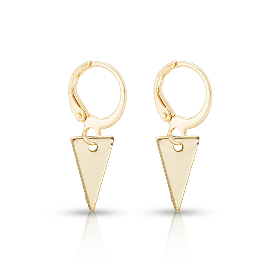 Triangle Ear Lobe Piercing Gold