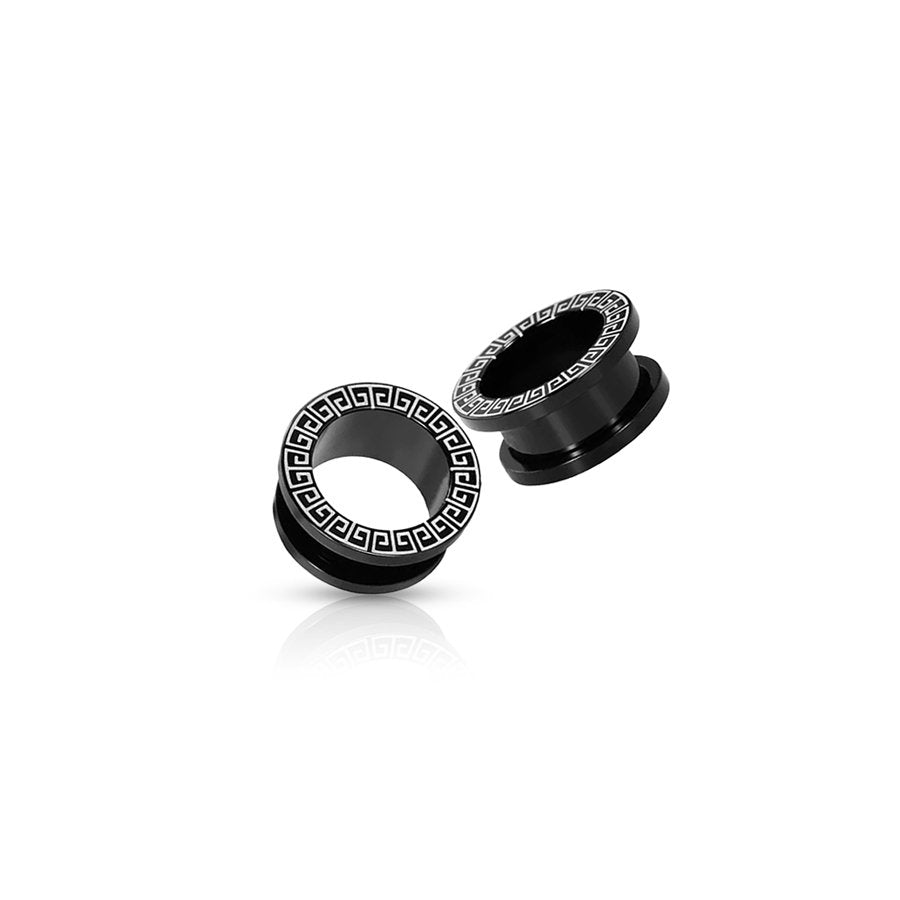Tribal Ear Plug Black 25mm