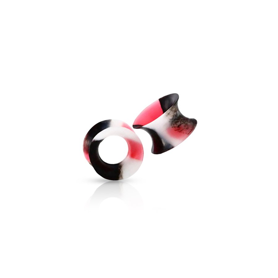 Tricolour Ear Plug Multicolour 20mm