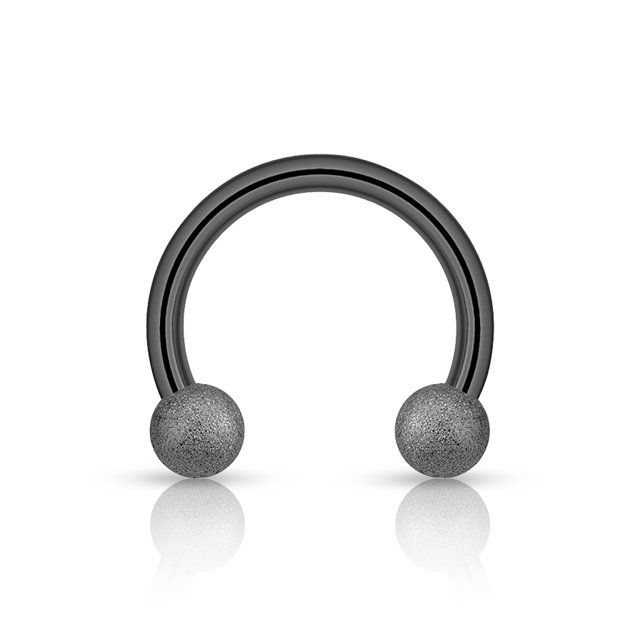 Horseshoe Smiley Piercing Black
