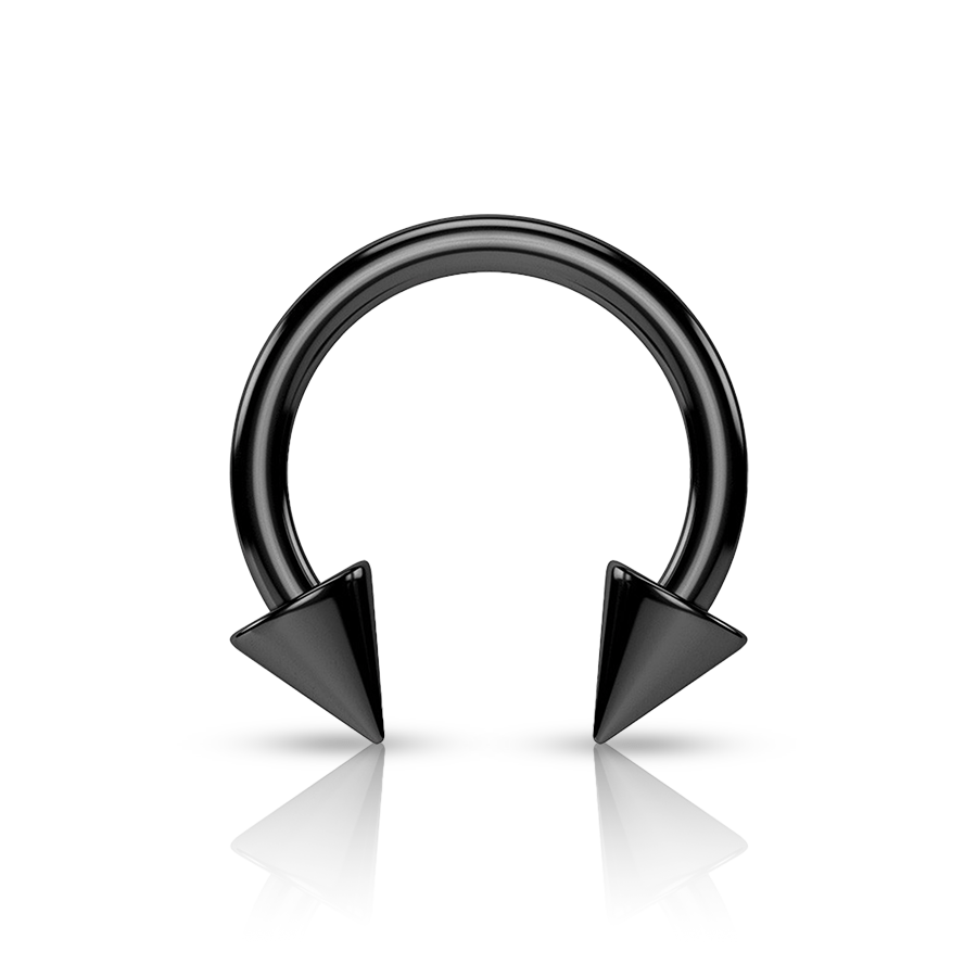 Discreet Smiley Piercing Black