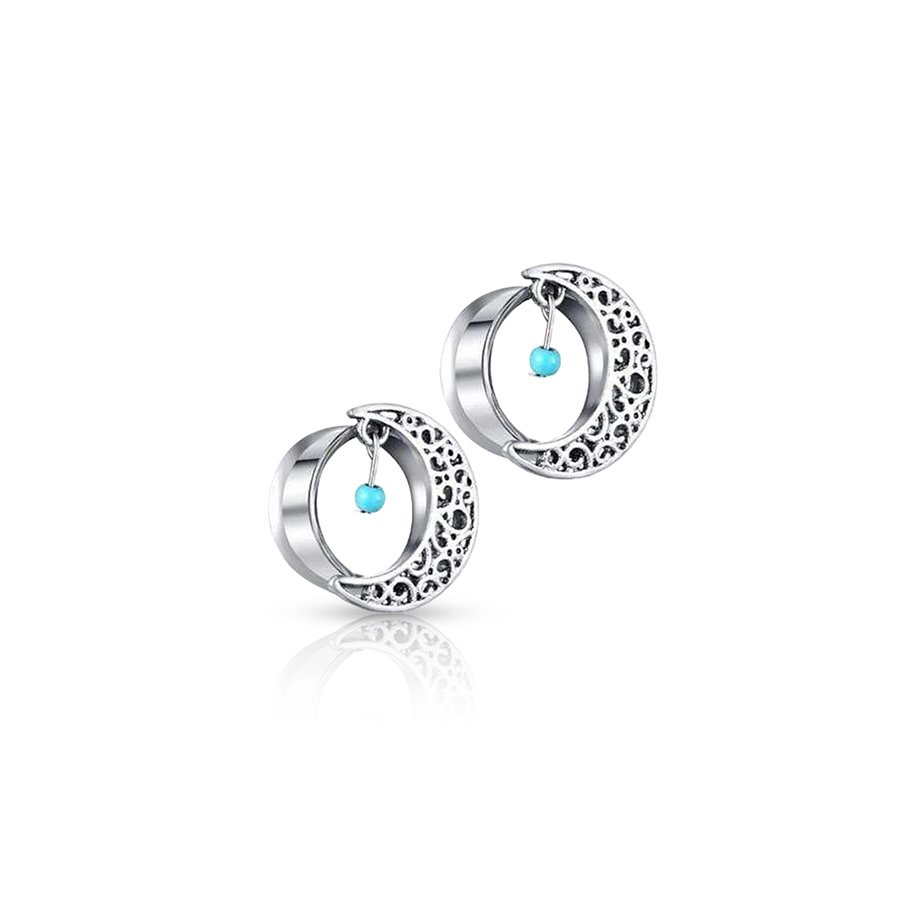 Woman Ear Plug Silver 18mm