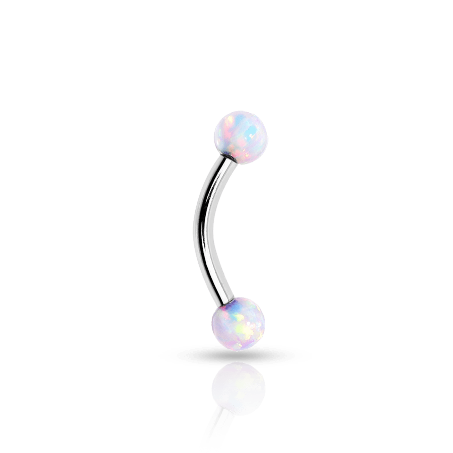 Woman Eyebrow Piercing White