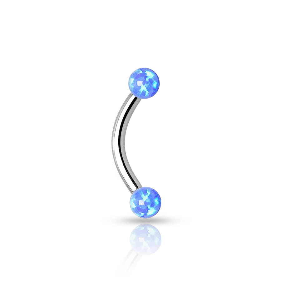 Woman Eyebrow Piercing Sky Blue