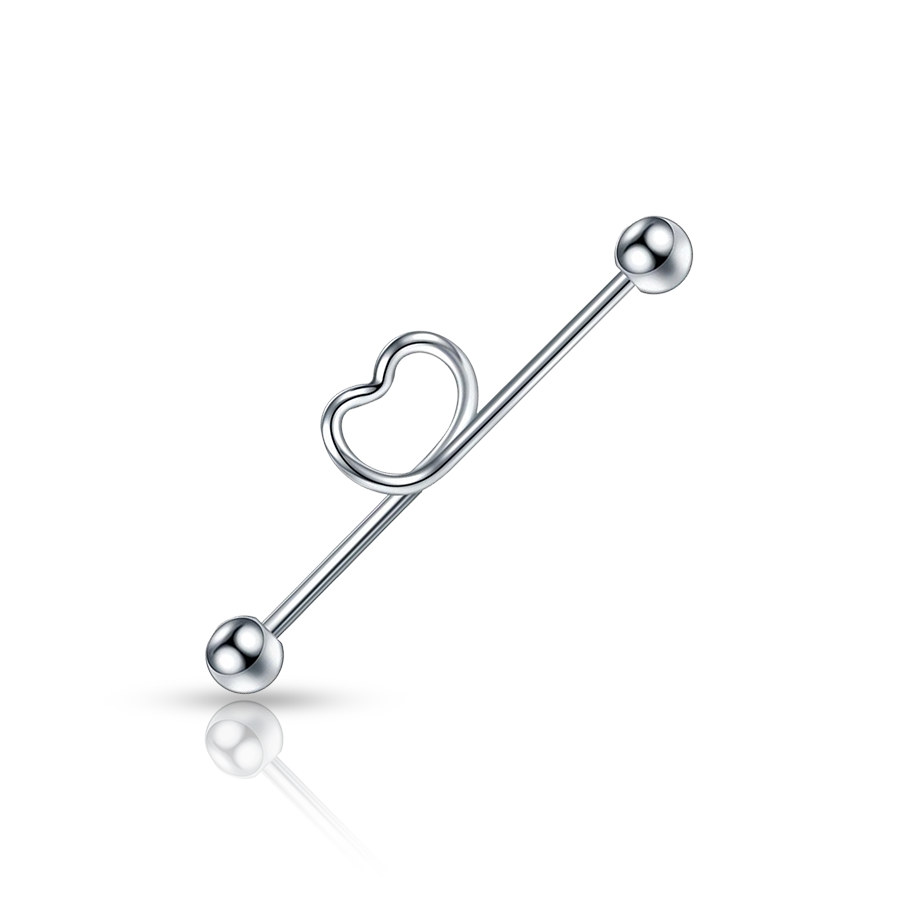 Woman Heart Industrial Piercing