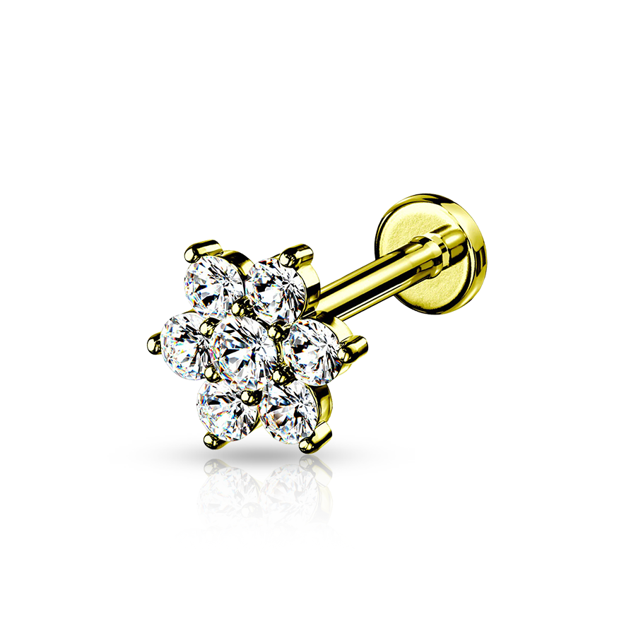 Women Medusa Piercing Gold 6mm