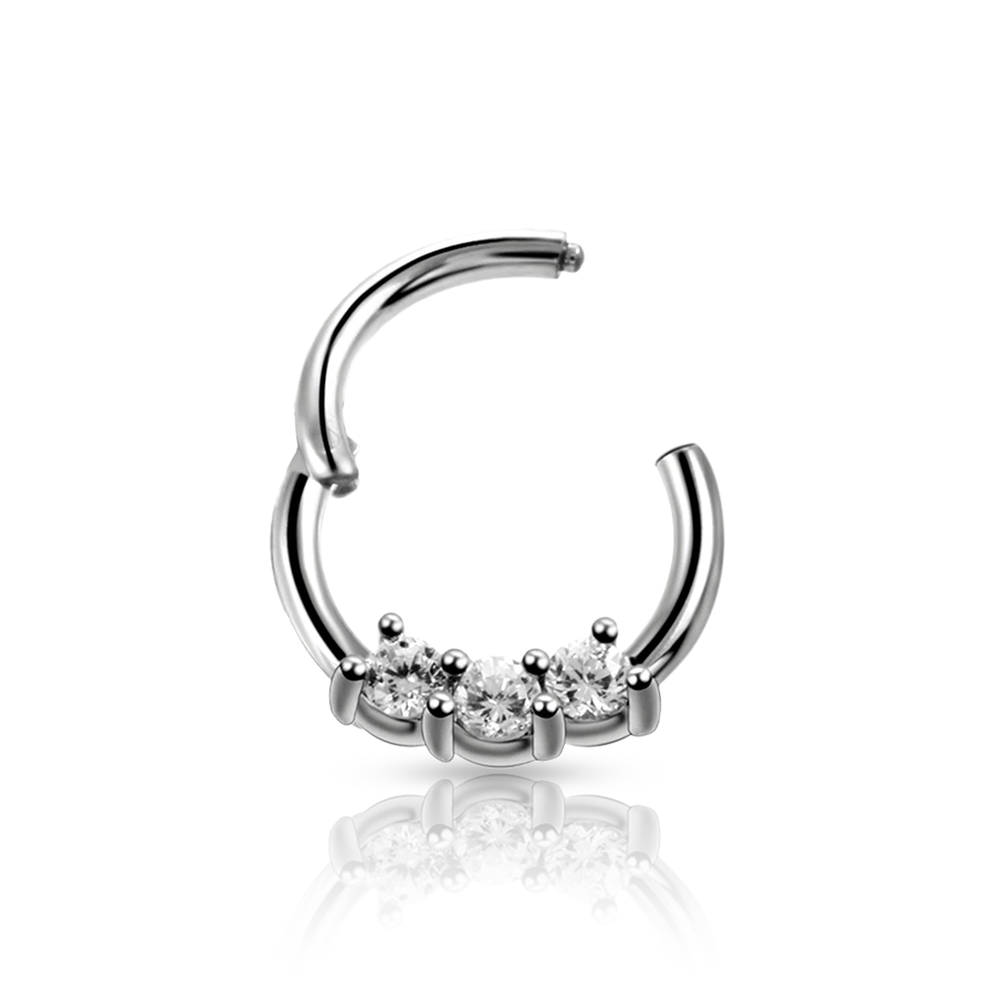 Diamond Hoop Nose Piercing