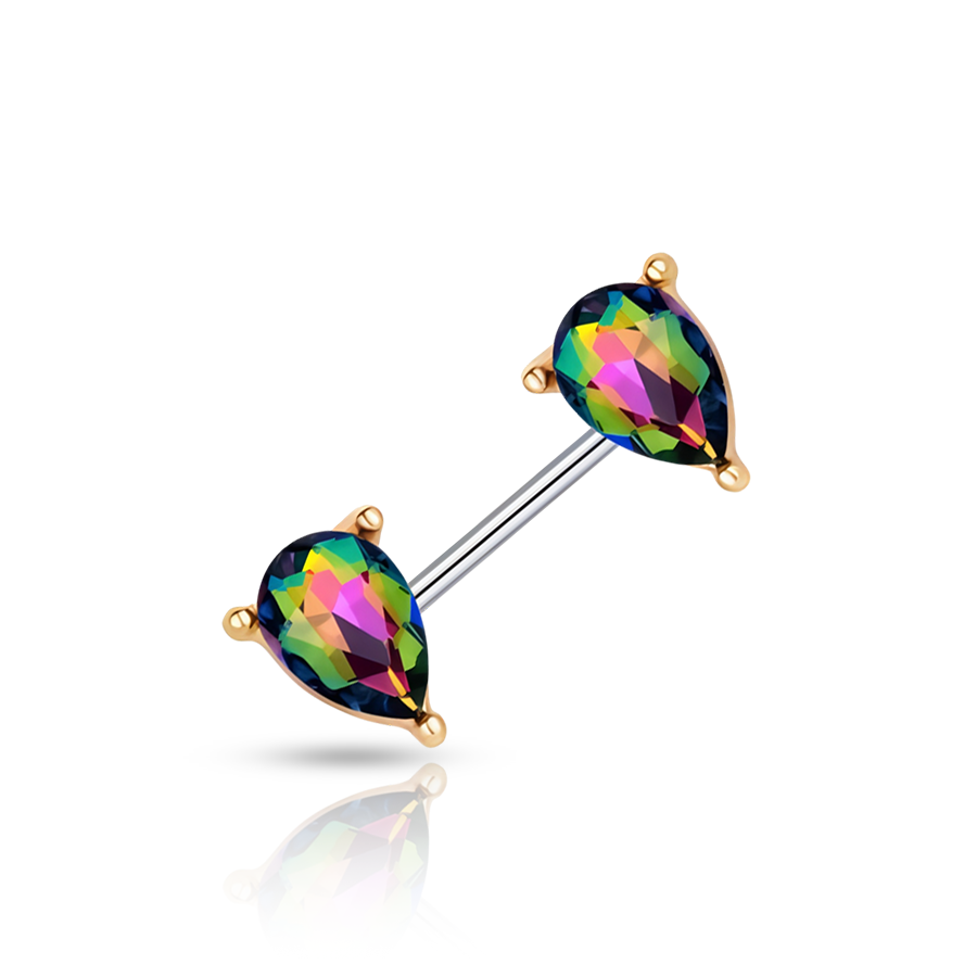 Emerald Nipple Piercing