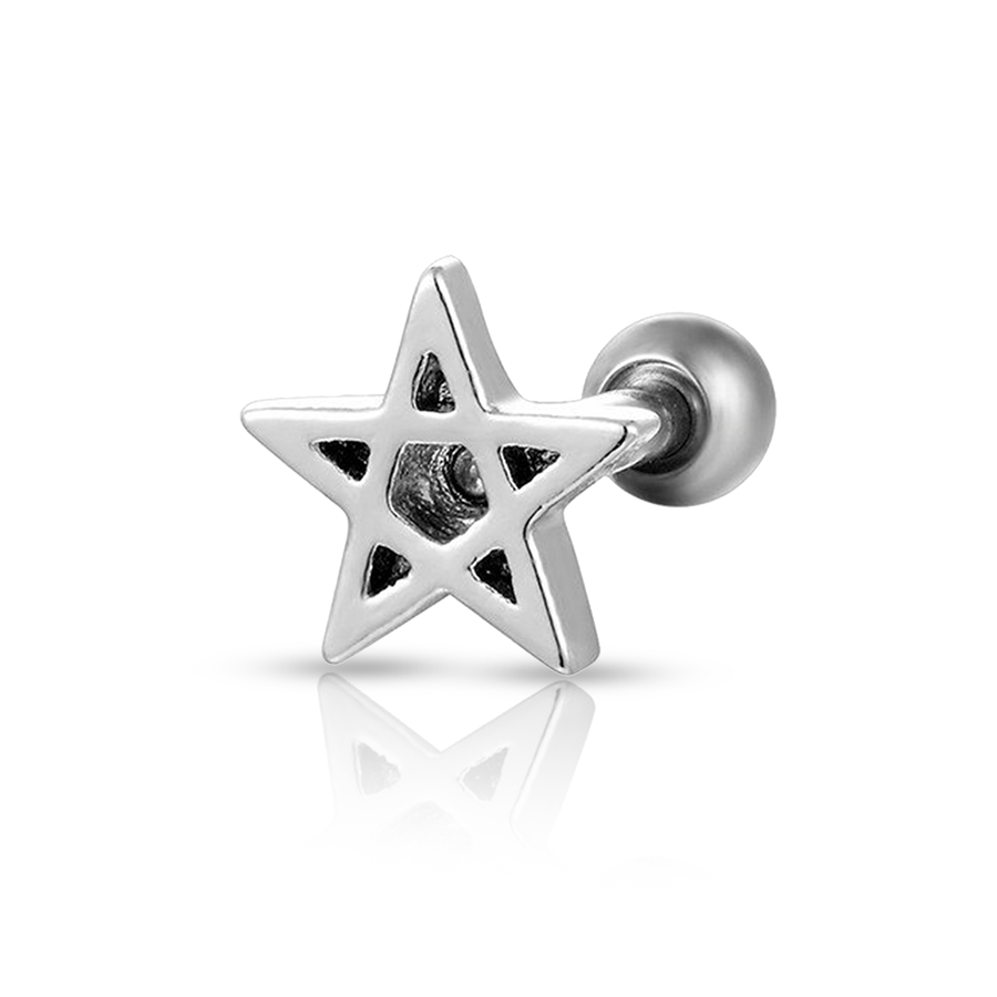 Star Forward Piercing Silver