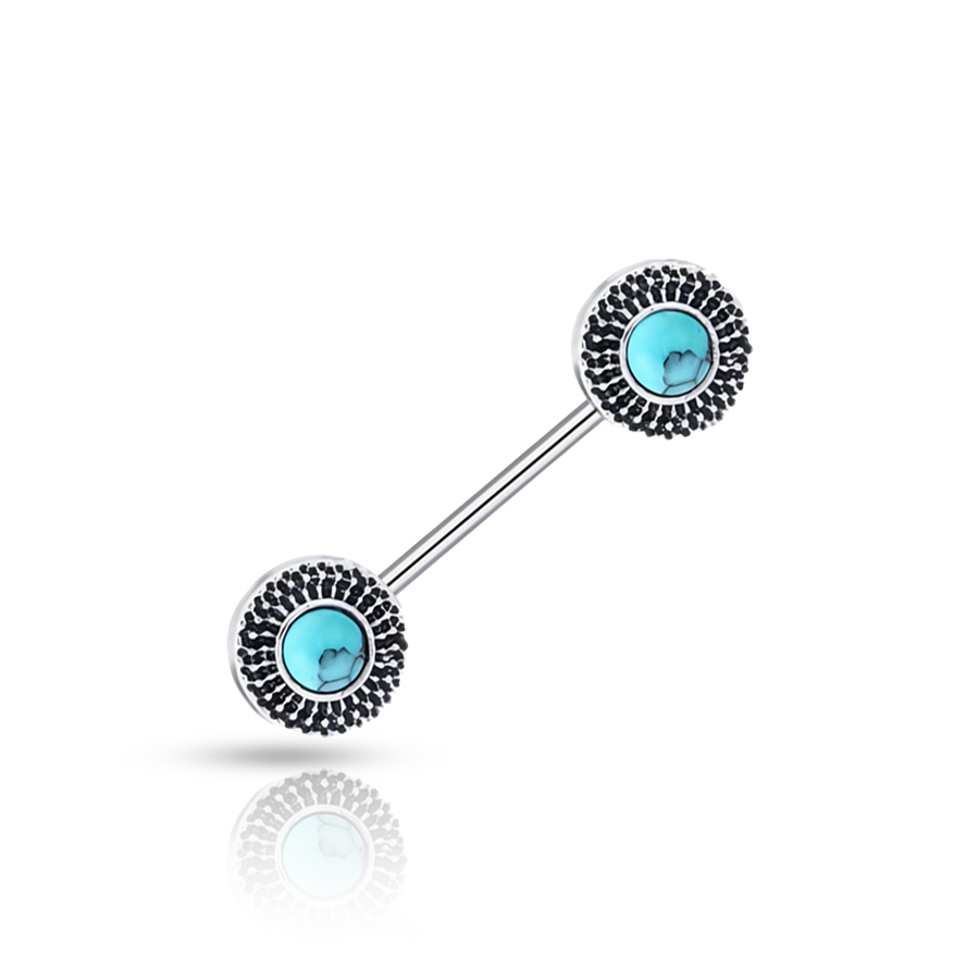 Blue Balls Nipple Piercing