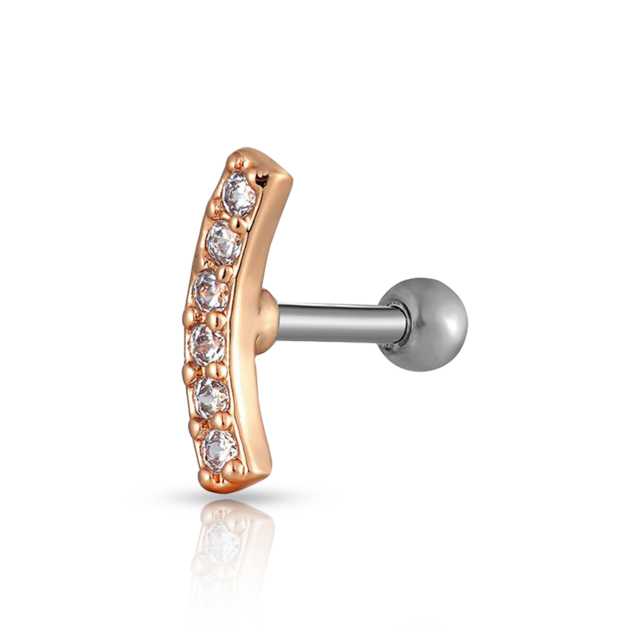 Oval Conch Piercing Rose Gold