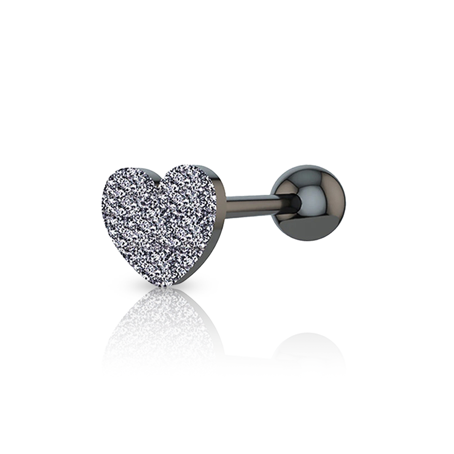 Heart Tongue  Piercing
