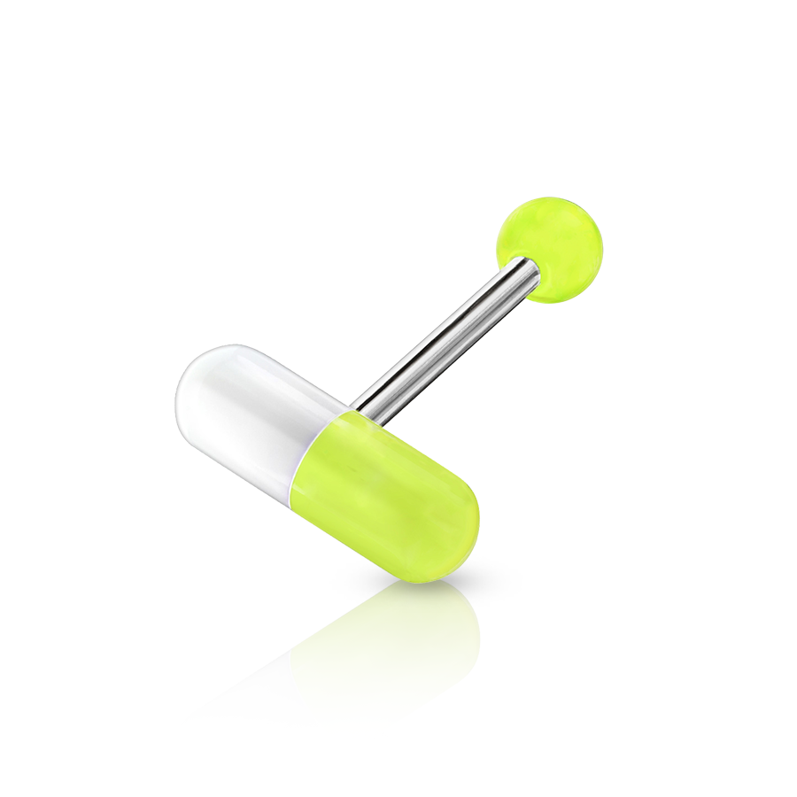Pill Tongue Piercing