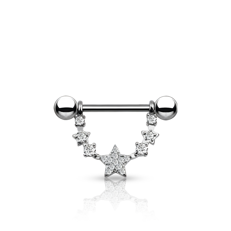 Necklace Star Nipple Piercing