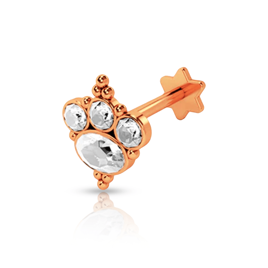 Crown Tragus Piercing Rose gold