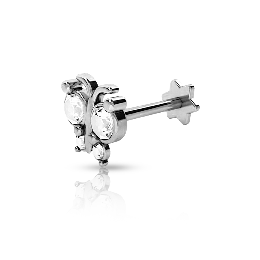 Gemstones Tragus Piercing Silver