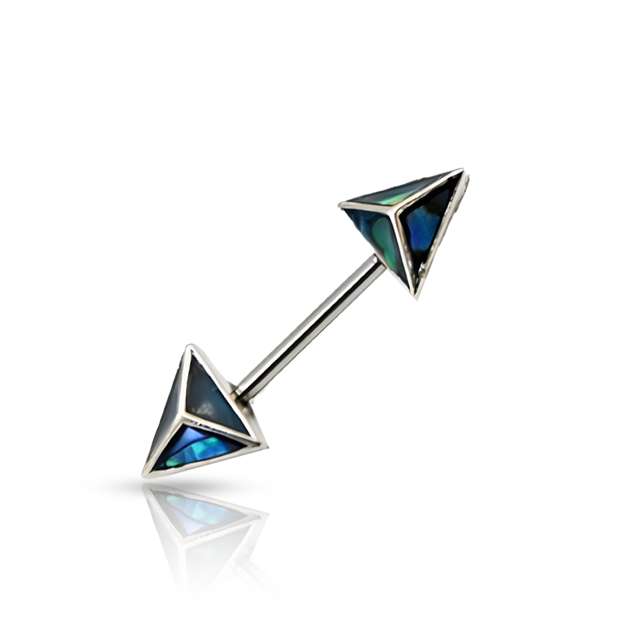 Green Stone Nipple Piercing