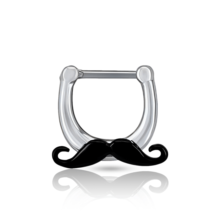 Mustache Septum Piercing
