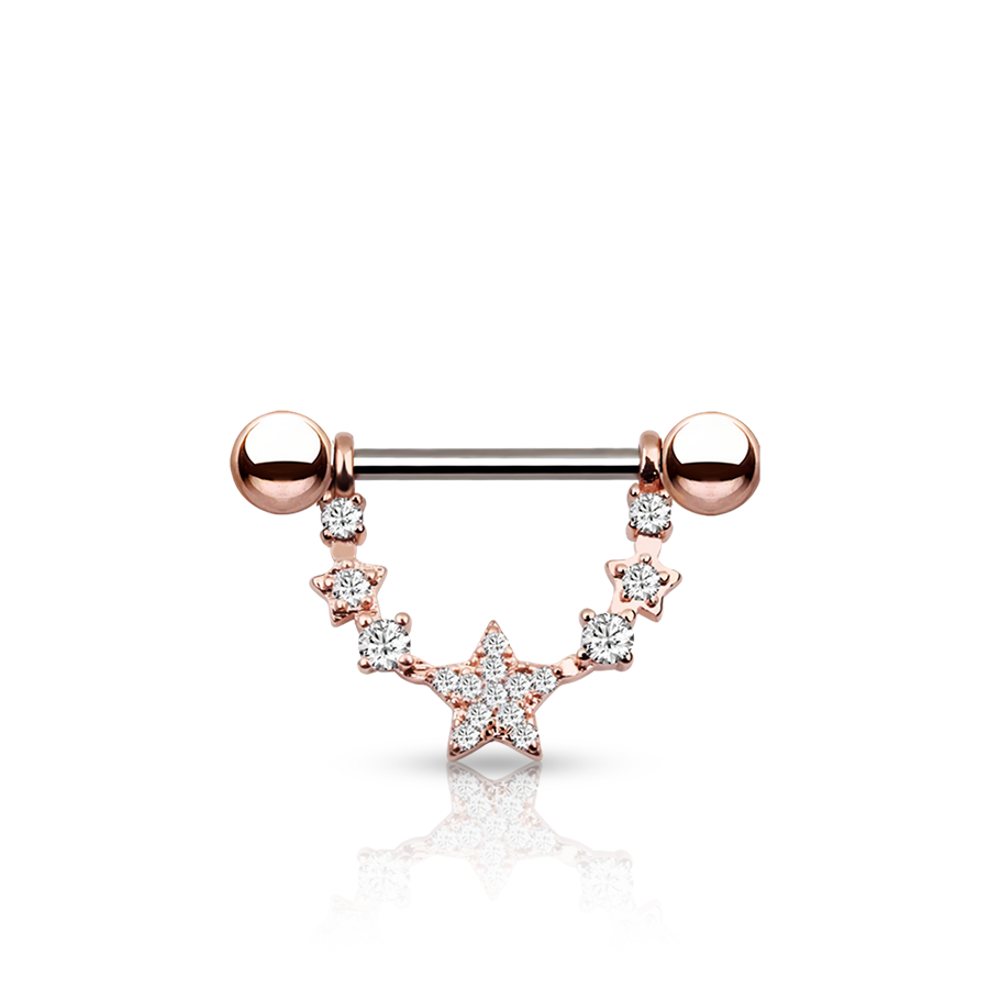Necklace Star Nipple Piercing