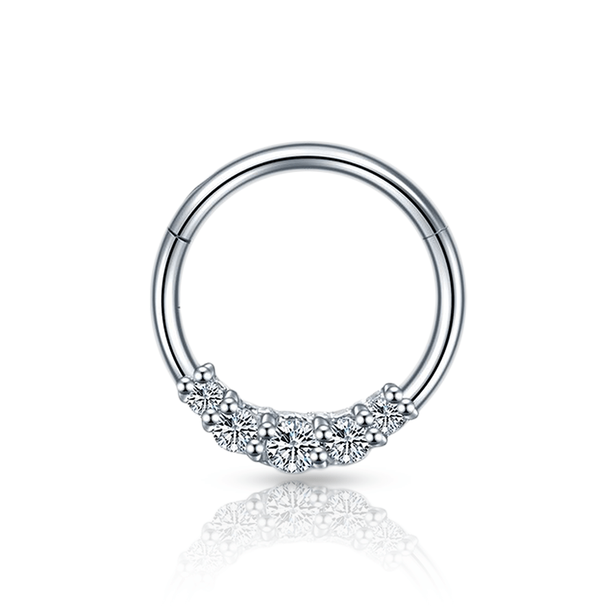 Silver Loop Nose Piercing