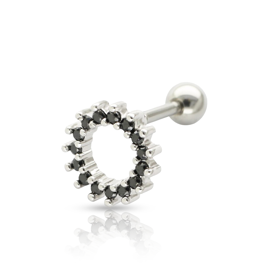 Ring Conch Piercing Black