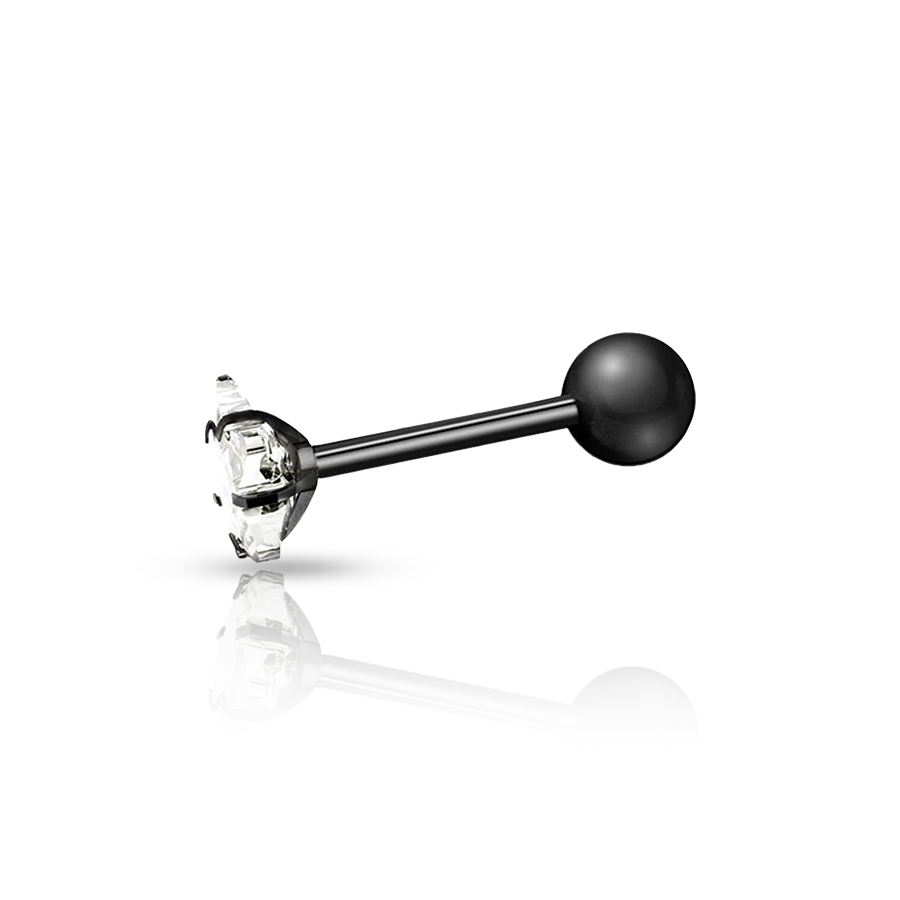 Star Conch Piercing Black