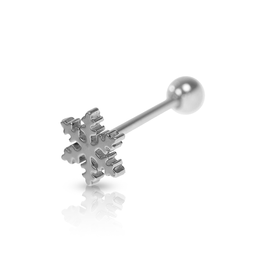 Snowflake Tongue Piercing