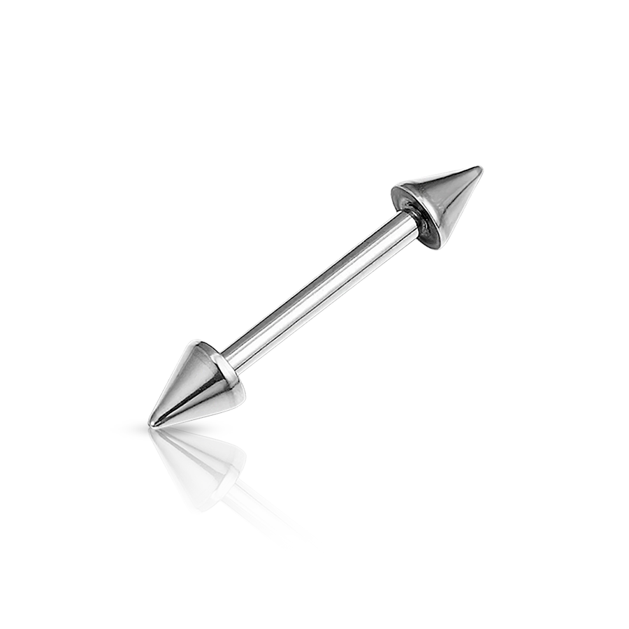 Pics Tongue  Piercing Silver 6mm