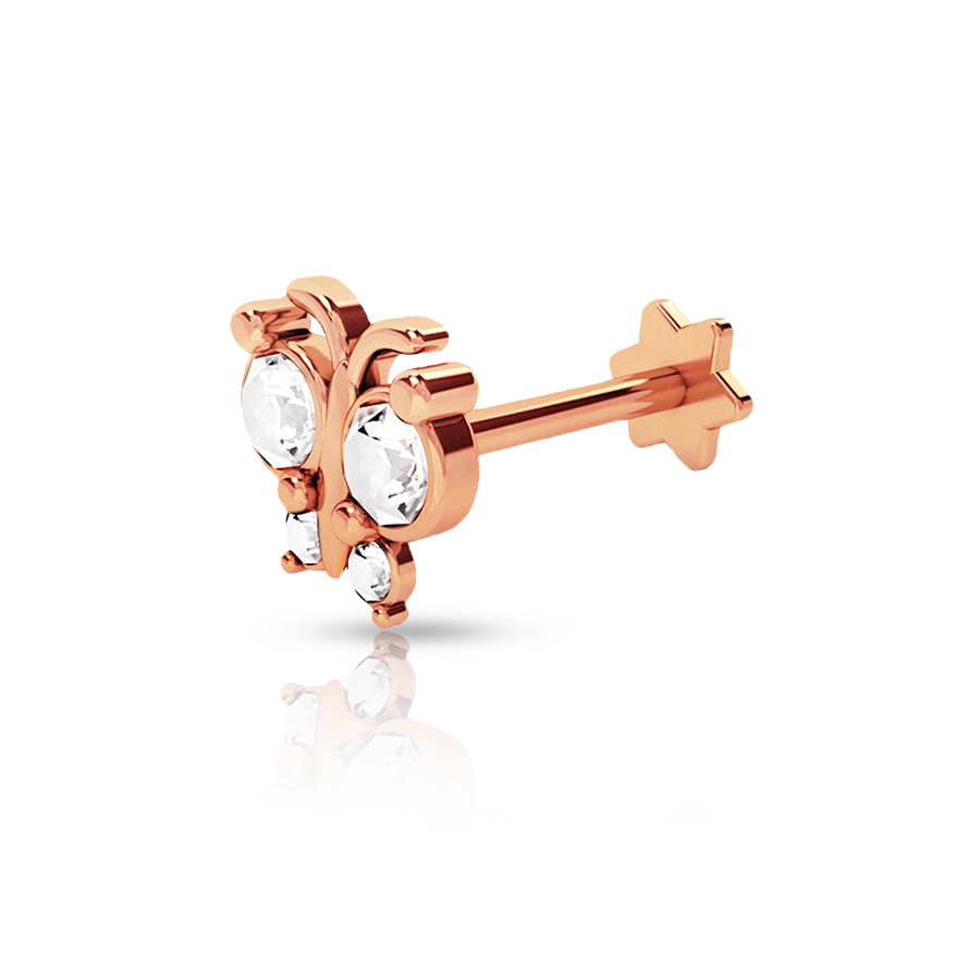 Gemstones Tragus Piercing Rose gold