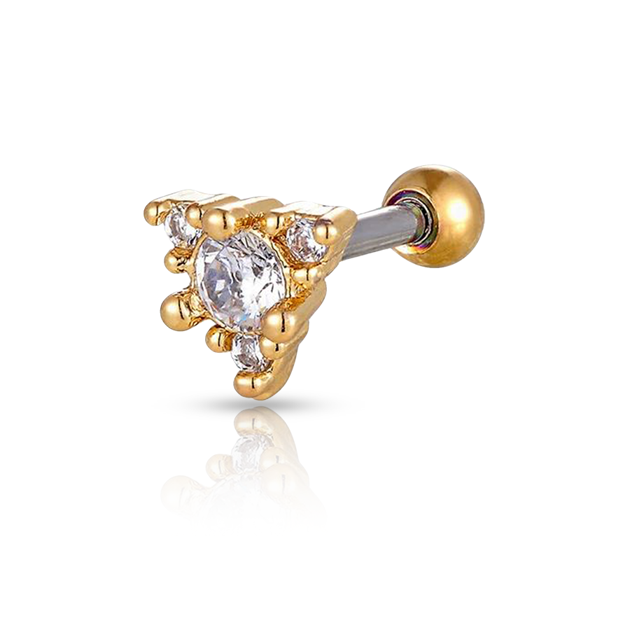 Triangle Conch Piercing Gold
